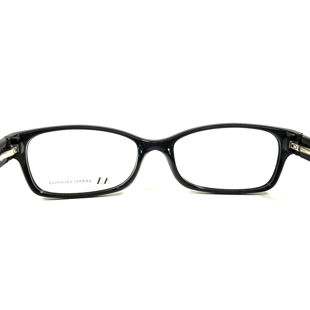 Armani Exchange Eyeglasses Frames AX3017 8004 Polished Black Rectangle 52-16-135 - Picture 9 of 12